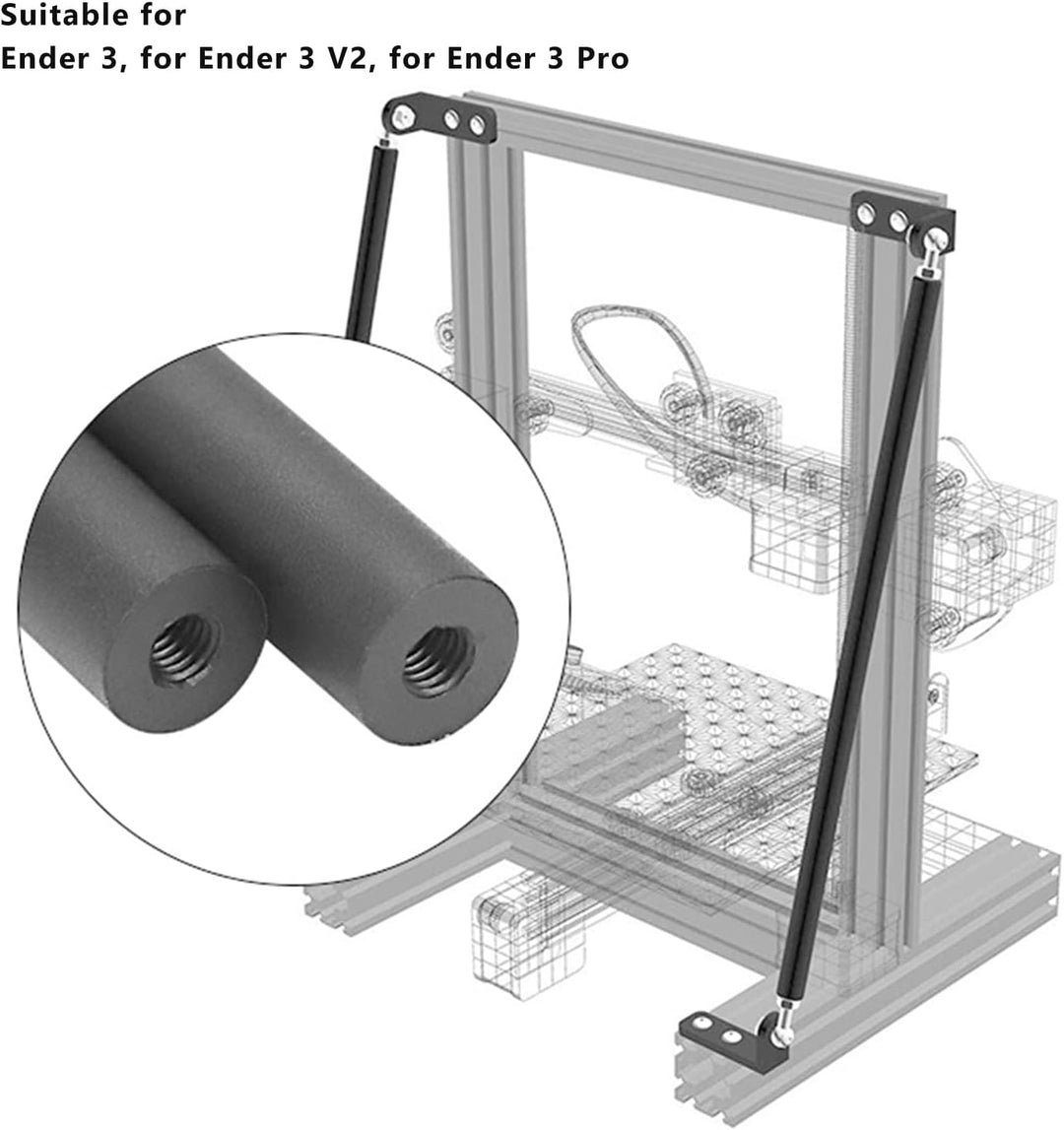 Kadimendium Stützstangen-Set DIY-Upgrade 3D-Druckerrahmen Zugstange 3D-Druckerteil Zubehör für Ender