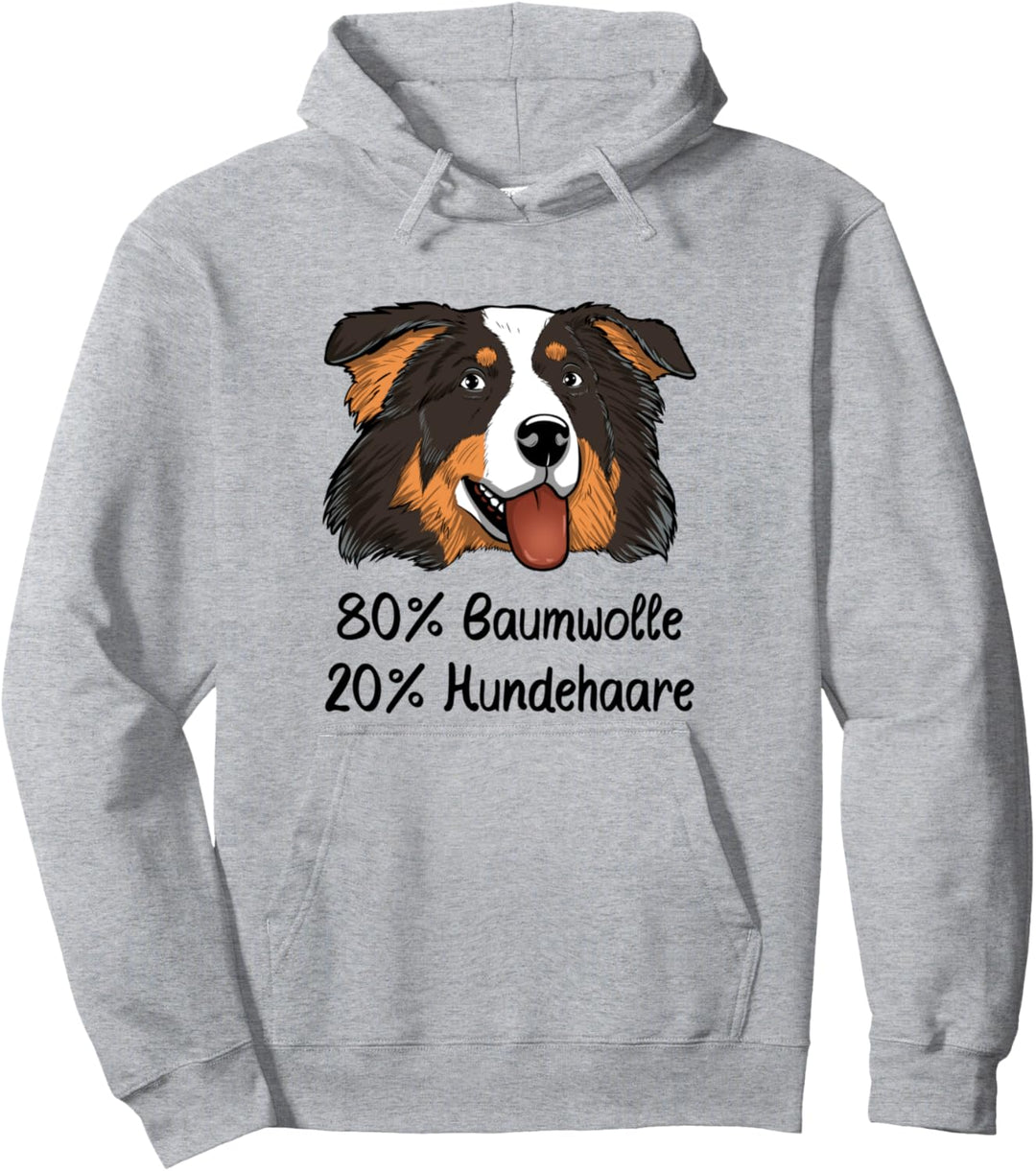 Aussie Black Tri Pulli 80% Baumwolle 20% Hundehaare Pullover Hoodie