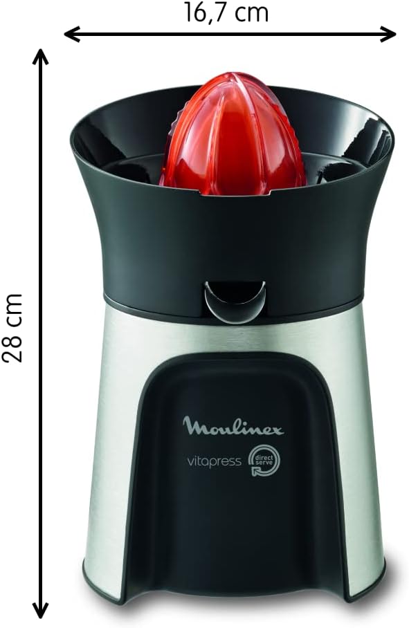 Moulinex PC603D10 Elektrischer Entsafter mit Direktserviersystem | Inklusive 3 Presskegel | Automati