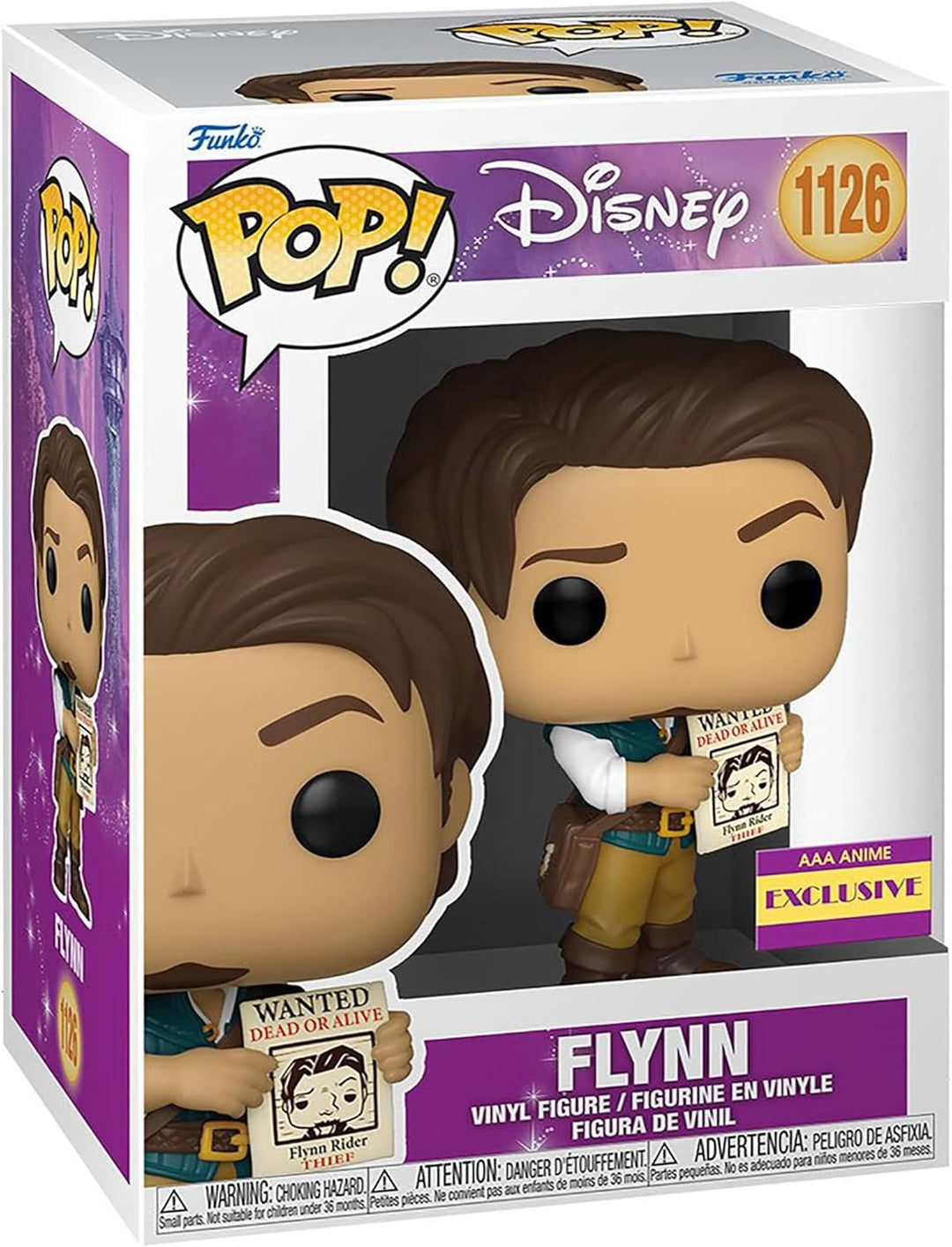 Funko Pop Rapunzel Flynn mit Steckbrief #1126 – Exclusive Special Edition Pop Figuren Pop Disney