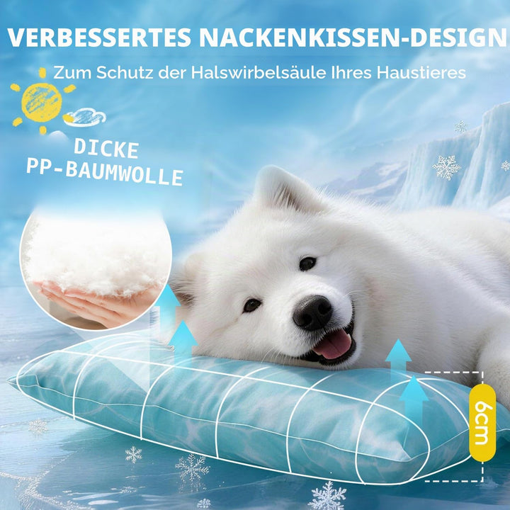 Nobleza Kühlmatte Hund und Katze, Kühlmatte für Hunde und Katzen, Design mit 6cm Zusätzlichem Halski