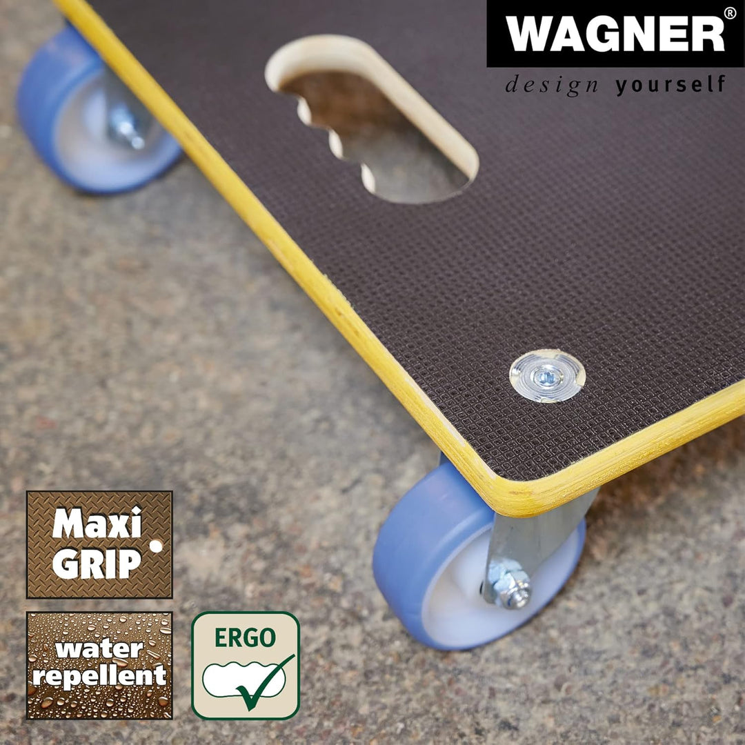Wagner Transporthilfe MM 1340 I 38 x 38 x 11 cm - Tragkraft 300 kg ideal für schwer beladene Kisten,