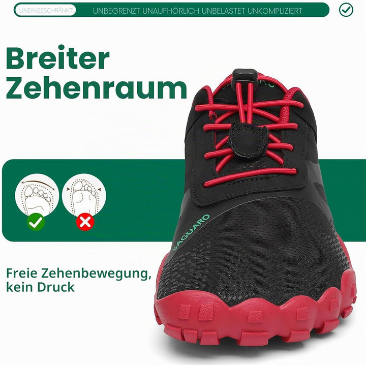 SAGUARO Barfussschuhe Herren Damen Outdoor Sport Fitnessschuhe Traillaufschuhe Gr.35-48 39 EU Ja Rot