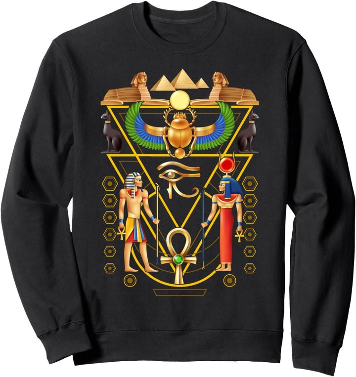 Ägyptische Kultur Skarabäus Anch Horusauge Hieroglyphen Sweatshirt