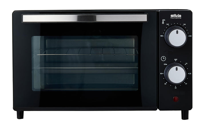 Silva Schneider MB 1000, Minibackofen, 10 L, schwarz, 650 Watt, Temperaturregelung 100-230 °C, Timer