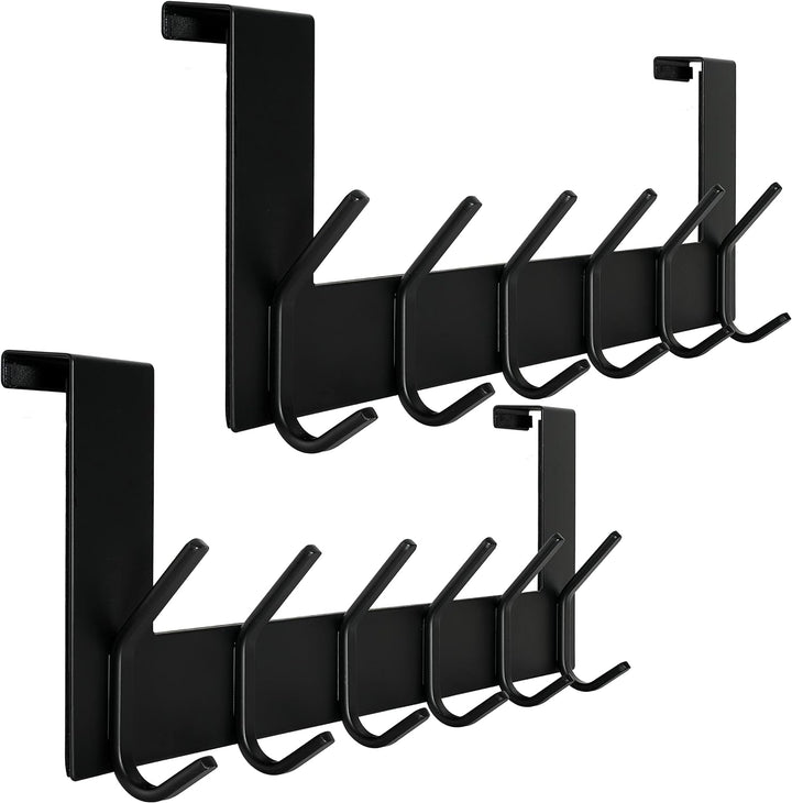 WEBI Türhaken zum Einhängen,Türgarderobe mit 6 Haken,Türaufhänger,Kleiderhaken Tür,Haken Tür,Türhake