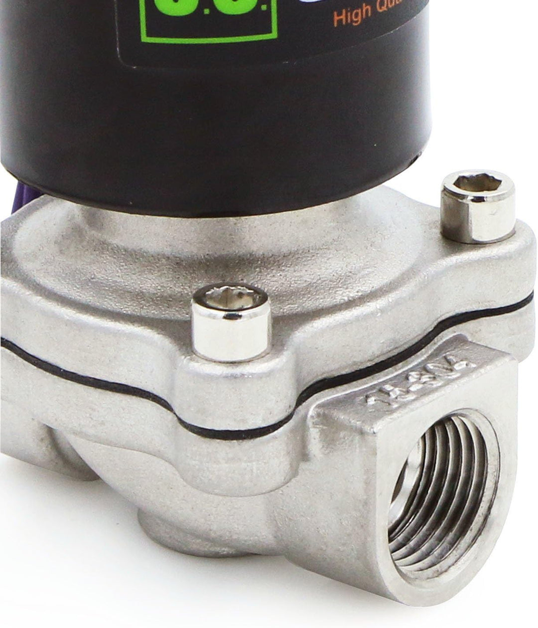 U.S. Solid 1/2" G 12V DC Edelstahl Magnetventil Direktgesteuert für Wasser Luft Gas Öl NC Stainless