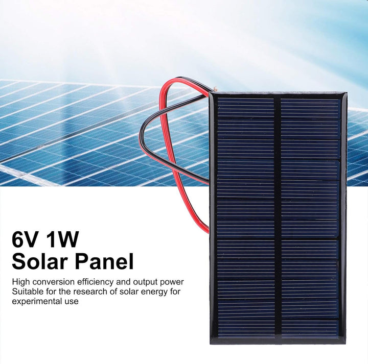 Mini Solarpanel DC 6V 1W, Kleine Solarzelle Panel Mikro Sonnenkollektor Module mit 30 cm Kabel, für