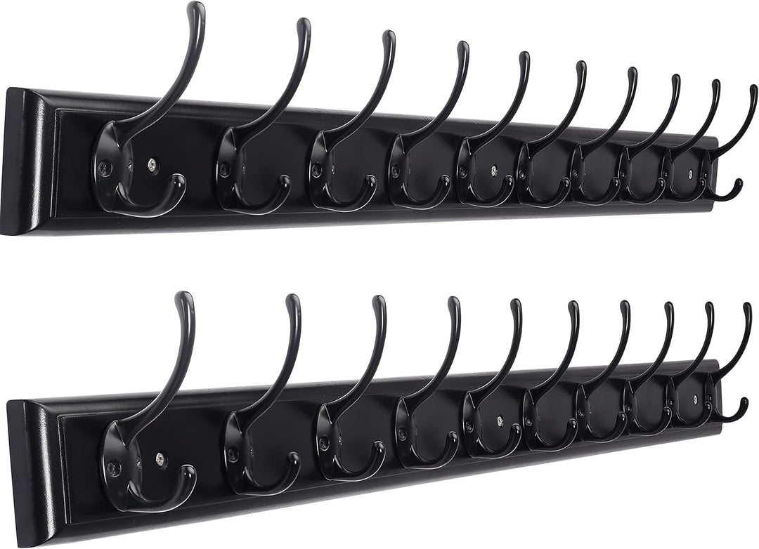 Dseap Garderobenleiste: 97cm lang robuste hakenleiste mit 10 haken, kleiderhaken wand, wandgarderobe