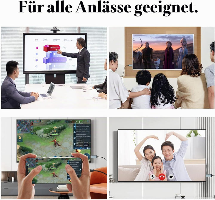 HDMI-Kabel für iPhone, HDMI-Konverter-Kabel, zur Übertragung von i-Phone, i-Pad oder i-Pod auf TV, H