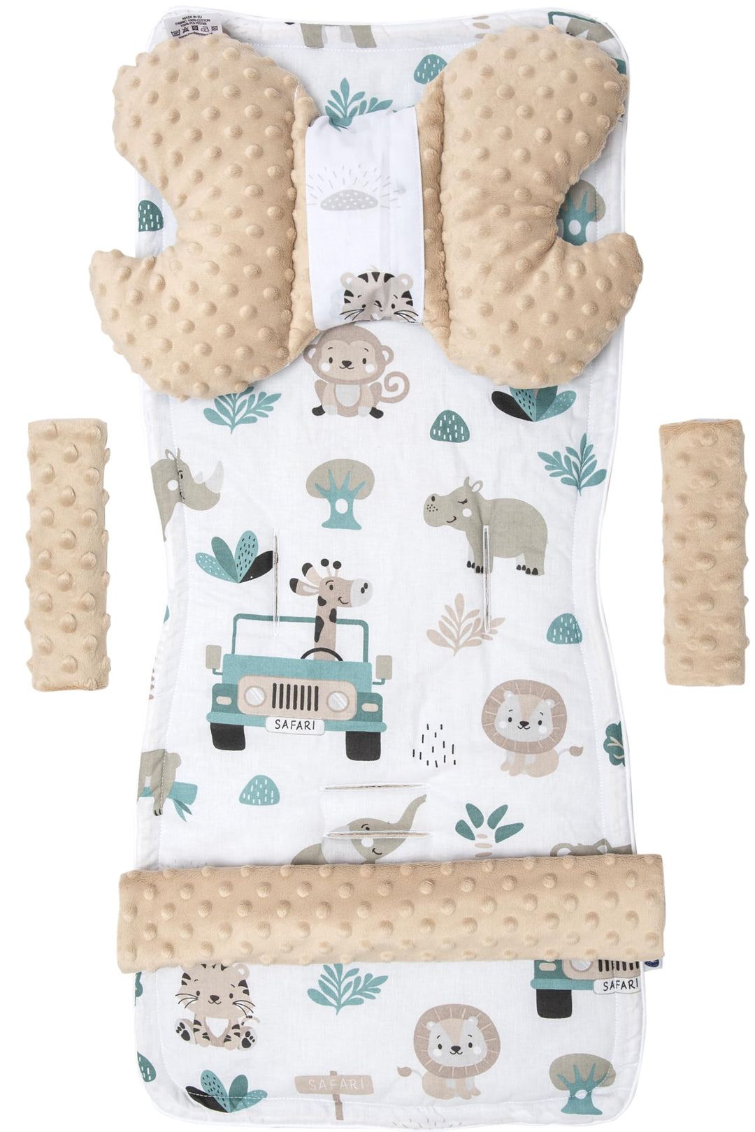 Medi Partners Universal Sitzauflage Kinderwagen &amp; Buggys Sitzeinglage Kinderwagendecke 5tgl Gurtpols