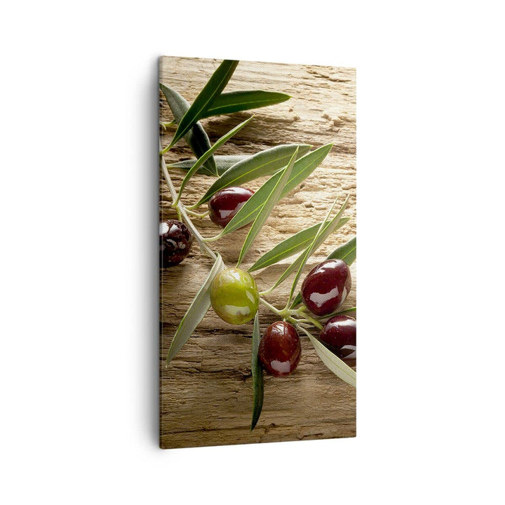 Bilder auf Leinwand Oliv italien aroma diät Leinwandbild mit Rahmen 45x80cm Wandbilder Dekoration Wo