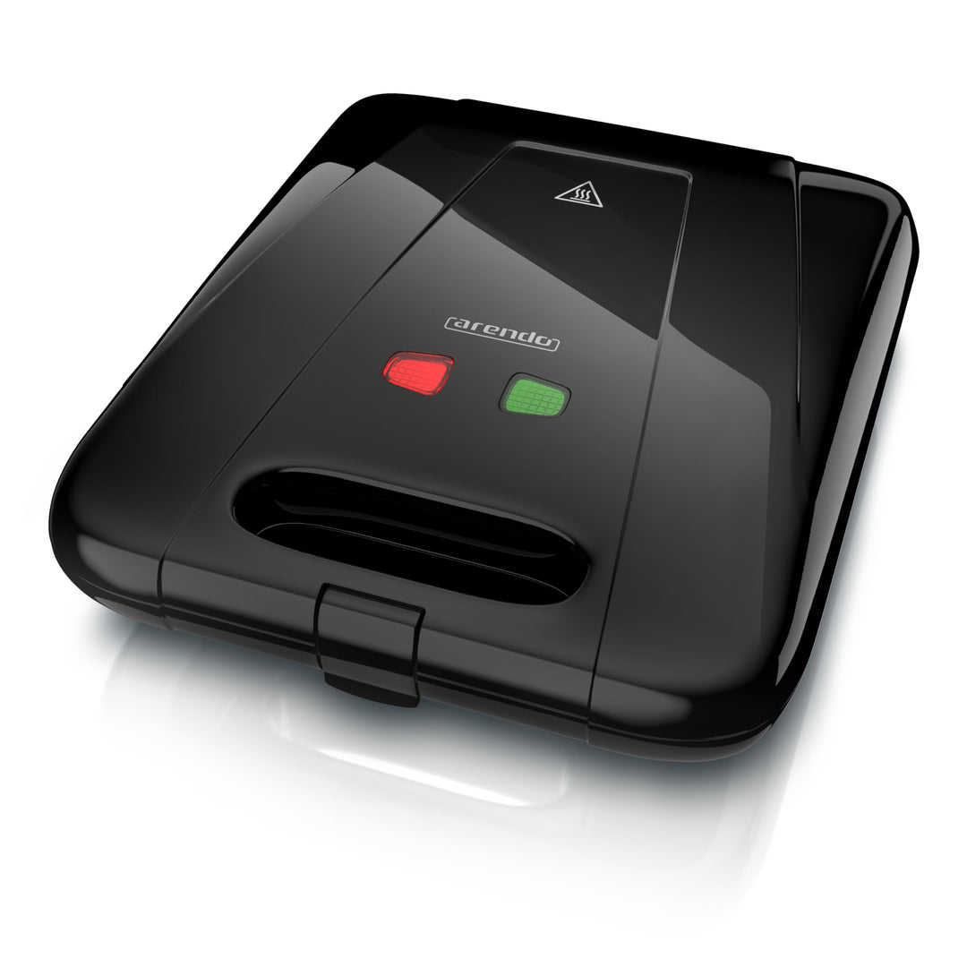 Arendo - Sandwichmaker XXL – für 4 Sandwiches – 1400 W – Sandwichtoaster mit Antihaftbeschichtung –