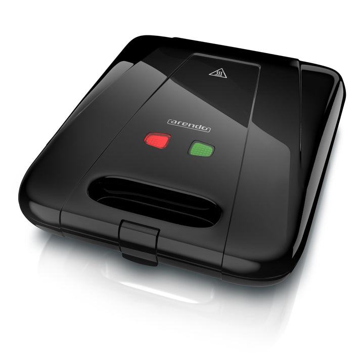 Arendo - Sandwichmaker XXL – für 4 Sandwiches – 1400 W – Sandwichtoaster mit Antihaftbeschichtung –