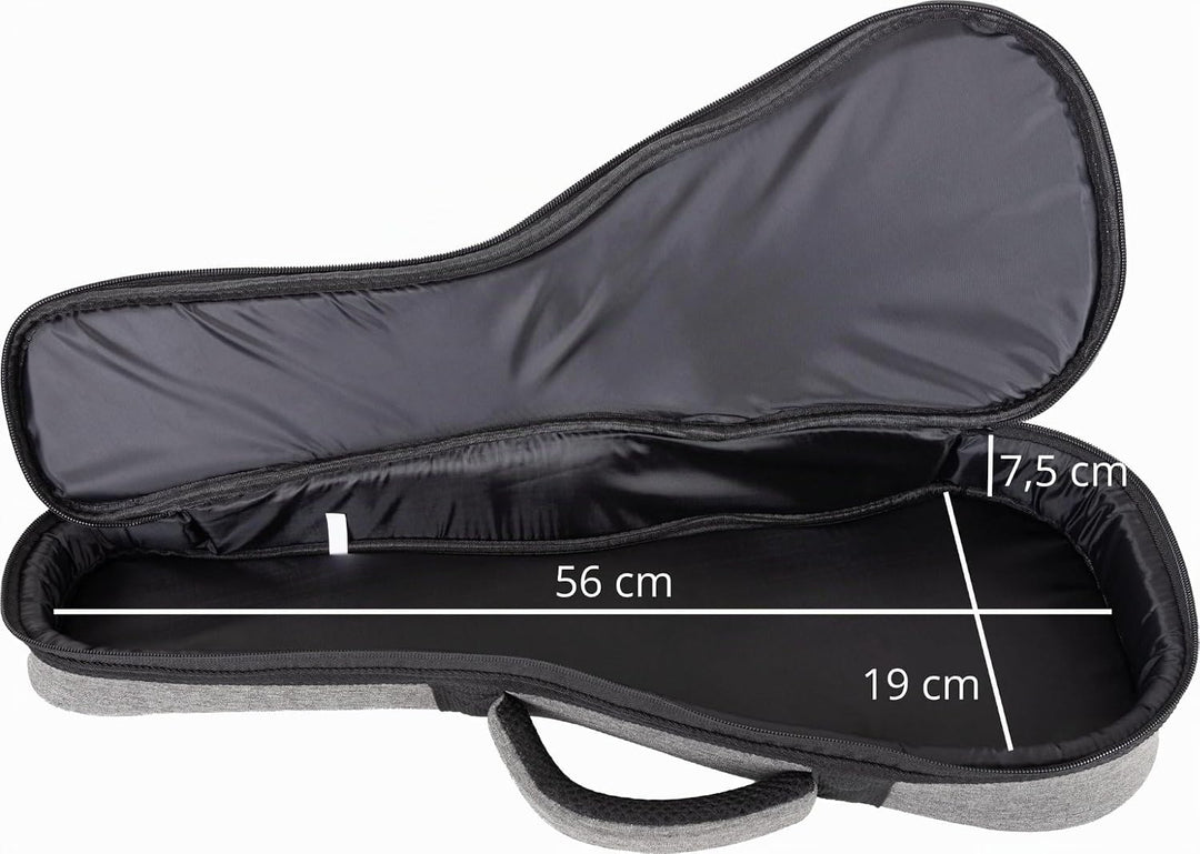 ROCKTILE Tasche für Sopran-Ukulele - Gigbag für Sopran-Ukulele - Maximale Innenmasse (LxBxH): 55 x 1