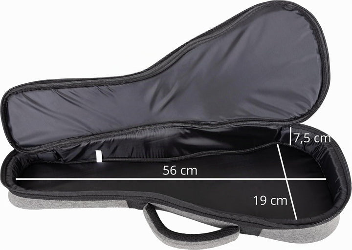 ROCKTILE Tasche für Sopran-Ukulele - Gigbag für Sopran-Ukulele - Maximale Innenmasse (LxBxH): 55 x 1