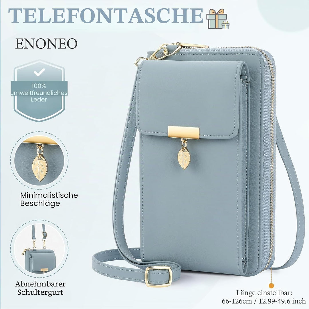 Geldbörse Damen Handytasche zum Umhängen Leder PU Damen Umhängetasche Kleine RFID Schutz Handy Geldb