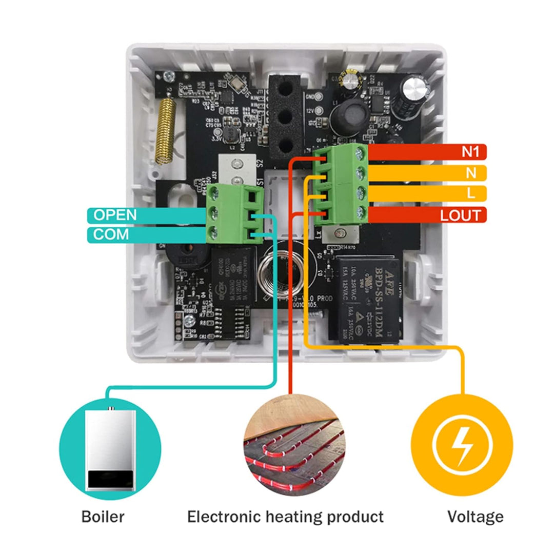 TELLUR SMART WiFi Thermostat, WLAN Raumthermostat Tuya, Internetsteuerung, Wochen/Tagesplan, Sprachs