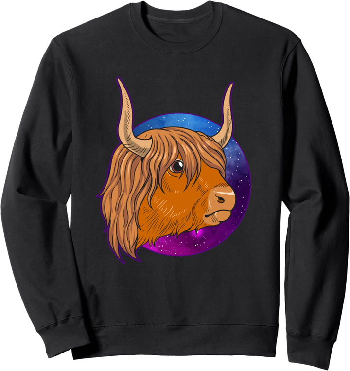 Schottische Hochlandkuh, die Hochlandkühe bewirtschaftet Sweatshirt