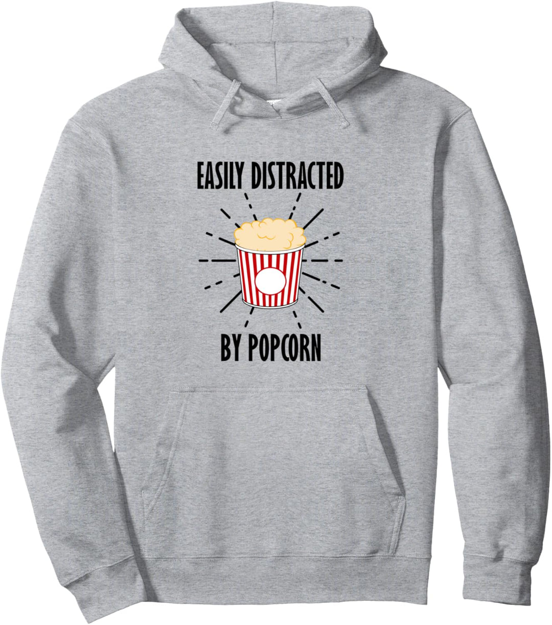 Abgelenkt durch Popcorn Filme schauen und Mais essen Pullover Hoodie