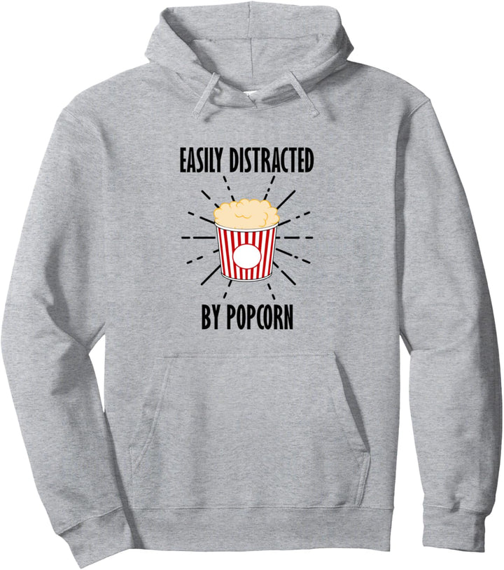 Abgelenkt durch Popcorn Filme schauen und Mais essen Pullover Hoodie