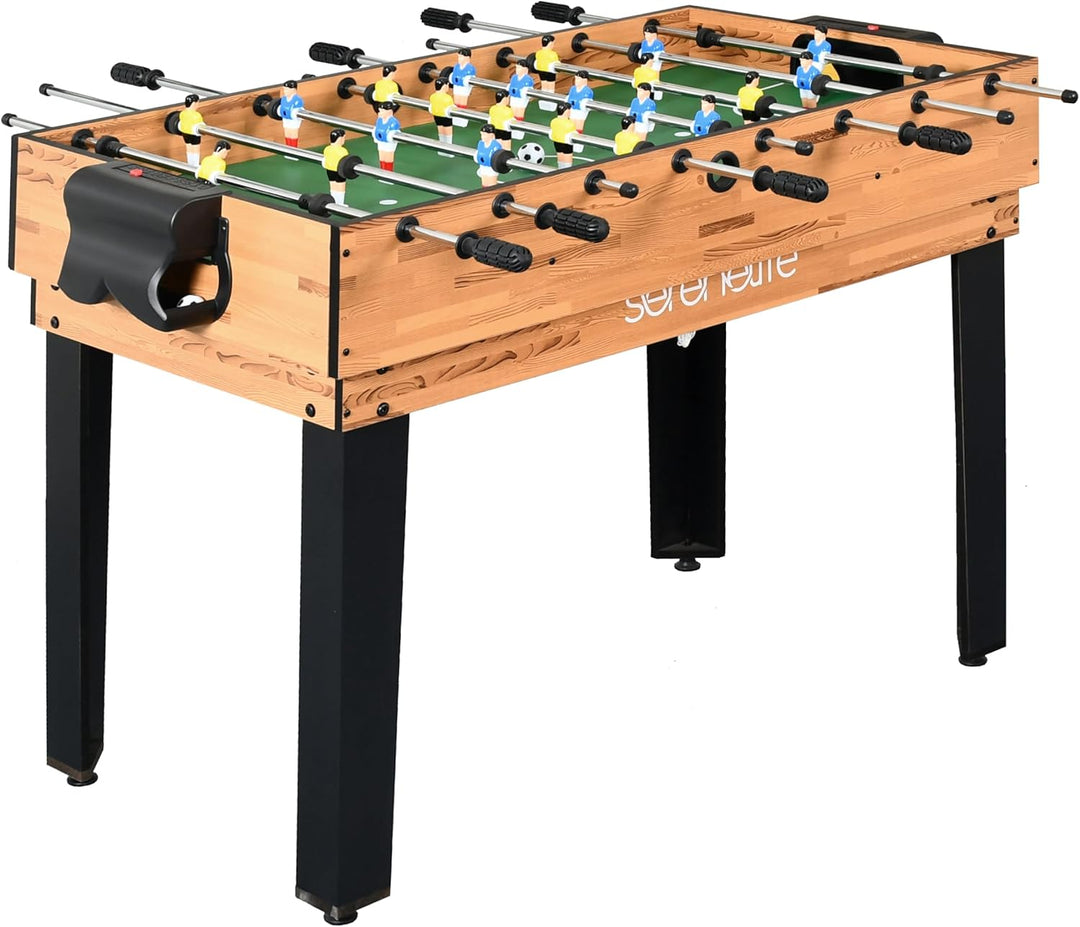 SereneLife Multifunktionstisch, Multigame Spieltisch – 4 in 1 mit Zubehör, Tischkicker, Billardtisch