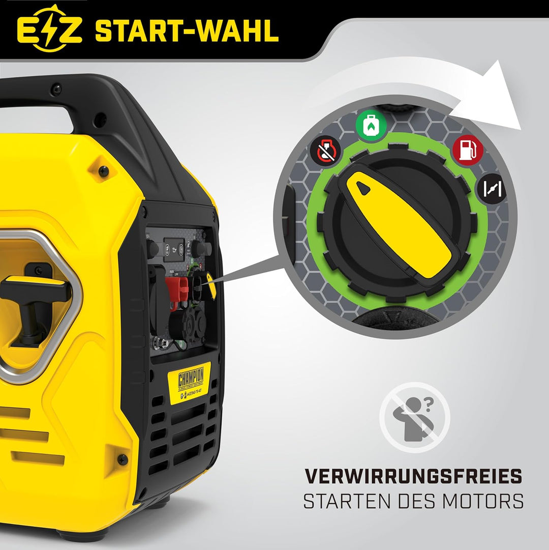 Champion 2200 "The Mighty Atom" (Dual Fuel LPG/Benzin-Generator, 2,2 kW, mit LED-Anzeigen, mit ECO-M