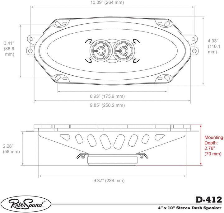 RetroSound D-412UK - 2-Wege Coaxsystem