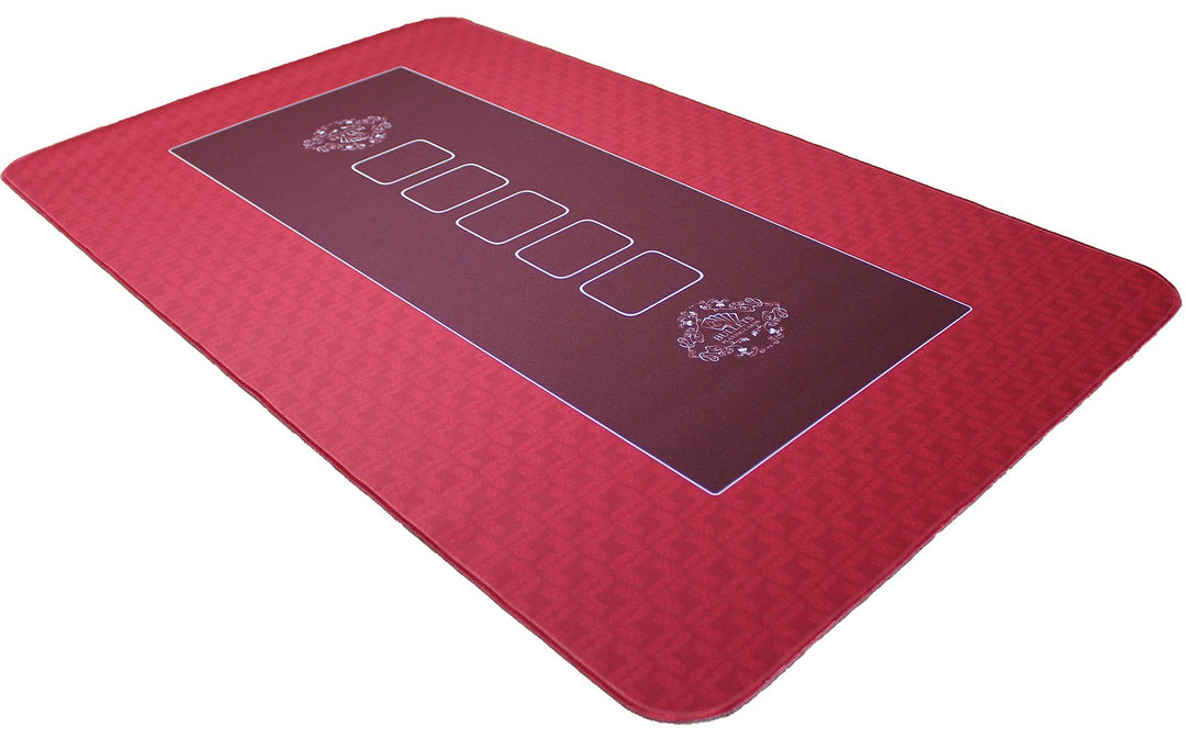 Bullets Playing Cards Profi Pokermatte rot in 100 x 60cm eigenen Pokertisch - Deluxe Pokertuch - Pok