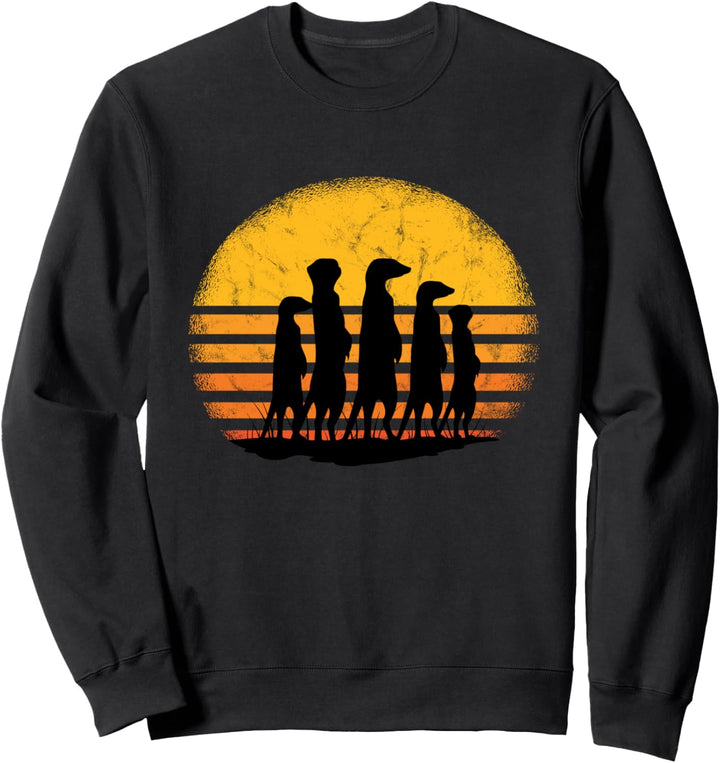 Erdmännchen Familie - Lustiges Vintage Meerkat Sweatshirt