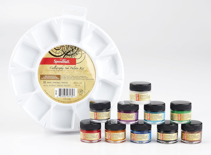 Unbekannt Speedball Art Products Speedball Kalligraphie Tinte Palette Kit, Blau
