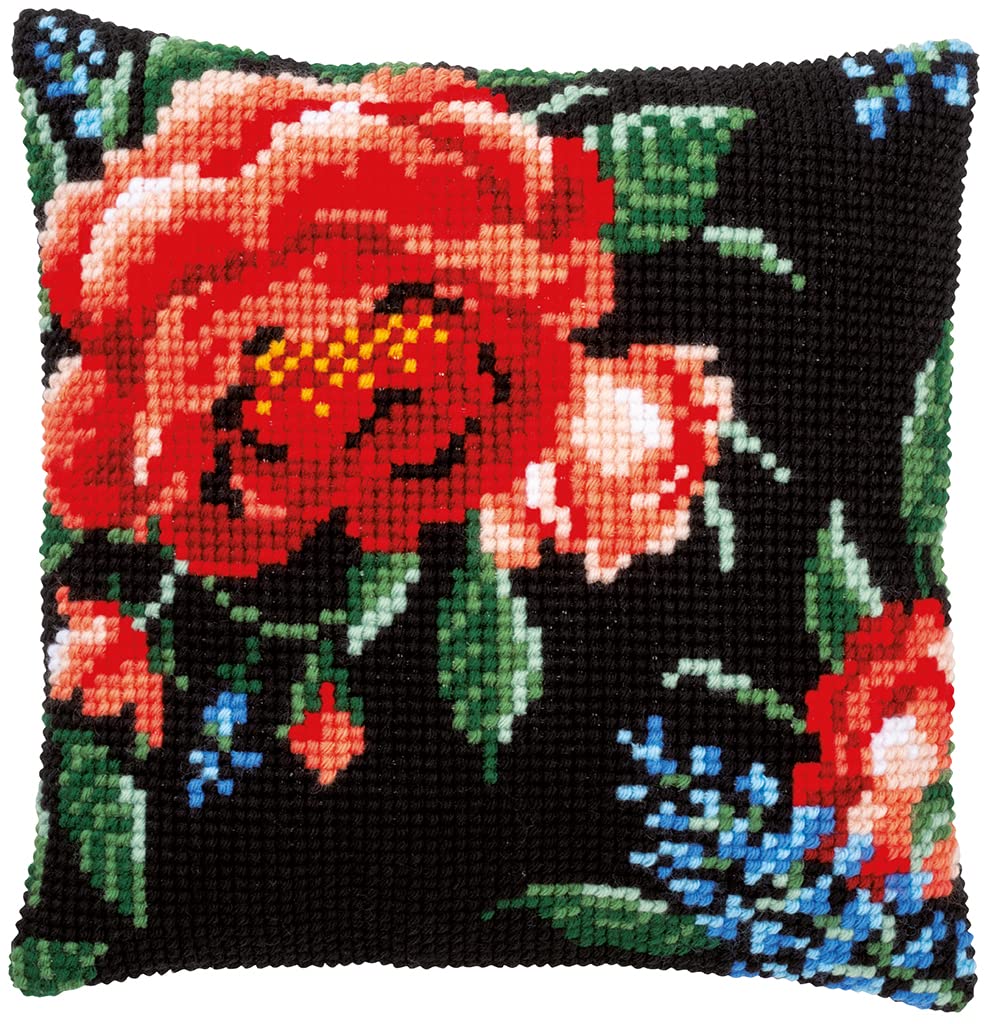 Vervaco PN-0183605 Kreuzstichkissen, Mehrfarbig, 40x40cm