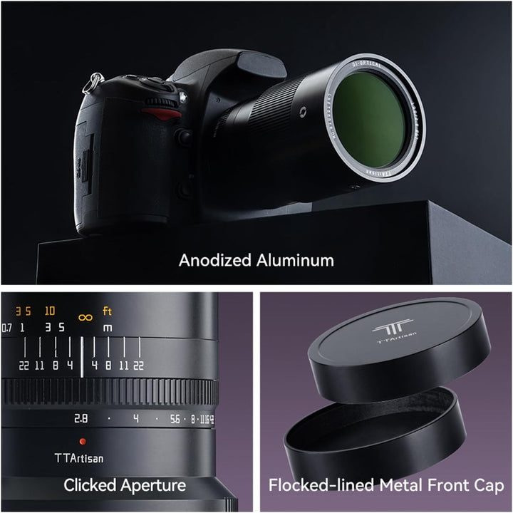 TTARTISAN Makro 100 mm F2.8 E, Vollformatobjektiv, 2-fache Vergrösserung für E-Mount (E-Mount) Sony