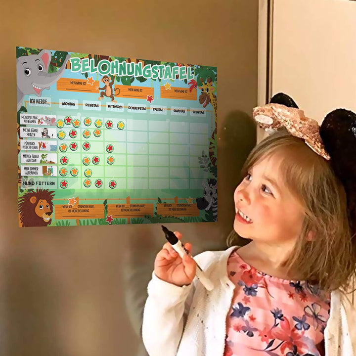 Luigi's SB Education Grosse Belohnungstafel für Kinder - Wochenplaner Aufgabentafel für Gutes Benehm