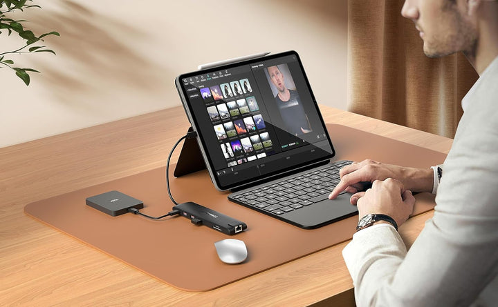 𝟐𝟎𝟐𝟒 𝐔𝐩𝐠𝐫𝐚𝐝𝐞 Docking Station USB C/A 10Gbps 3*Display- 14 in 1, USB C Dock 2 HDMI Adapter 4K, Ethern