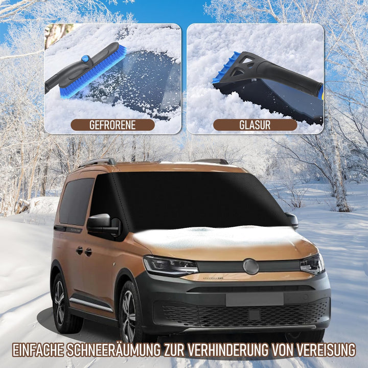 für VW Caddy Auto Windschutzscheiben Abdeckung, 600D Wasserdicht Sonnenschutz Frontscheibe Thermomat