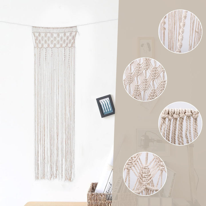 ANBOO Makramee Wandbehang Boho Deko Handgemachte Gewebte Wandteppich Boho Makramee Vorhang Tür für H