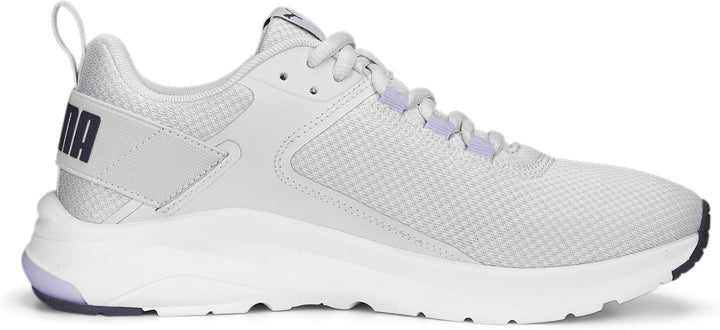 PUMA Unisex Electron E Sneaker, 43 EU Feather Gray Purple Charcoal Vivid Violet