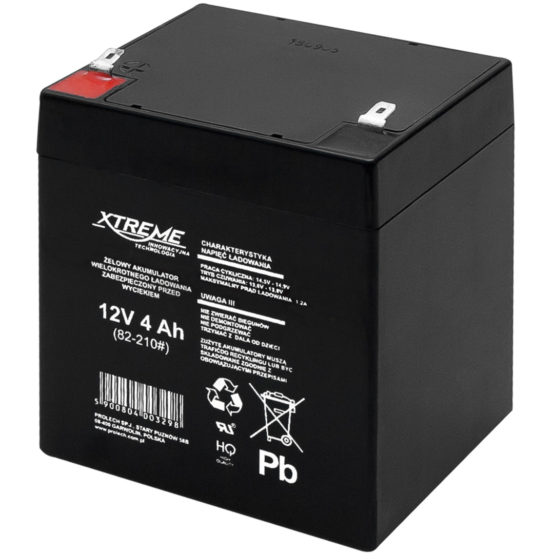 Xtreme 82-210 Blei-Akku Gel Battery Lead Acid Battery Batterie Akku 12V 4Ah