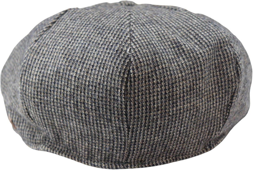 TruClothing.com Herren 8 Panel Razor Baker Boy Hut Woll-Tweed Shelby Newsboy Schiebermütze, L-XL Gra