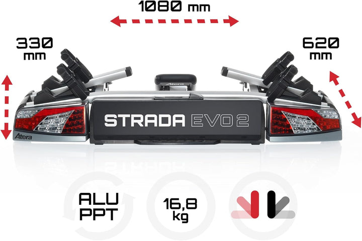 Atera 022700 Fahrradträger Strada Evo 2 - Kupplungsträger 2 Single