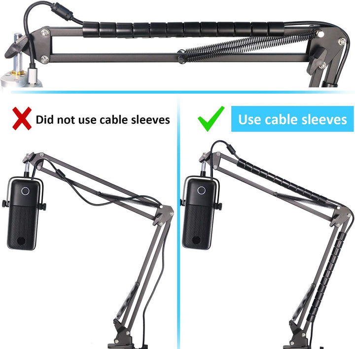 YOUSHARES Wave1 Mikrofon Arm - Wave 3 Mikrofonständer Mikrofonarm Mikrofon Halter mit Klipp Montage