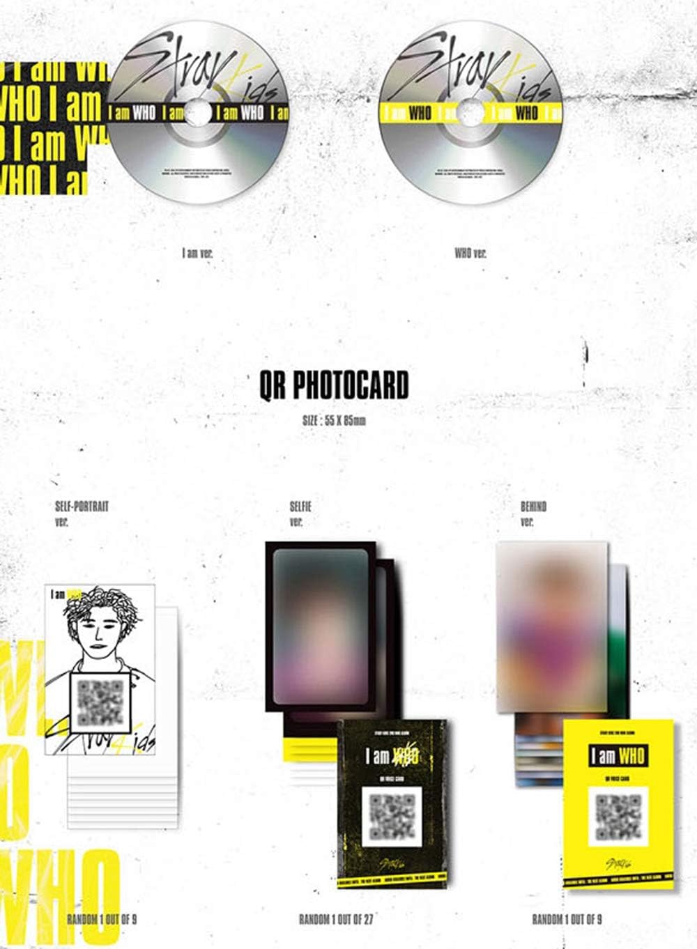 Stray Kids I am Who (Who Version) 2nd Mini-Album CD + Fotobuch + 3 QR Photocards + Lyrics Poster + (