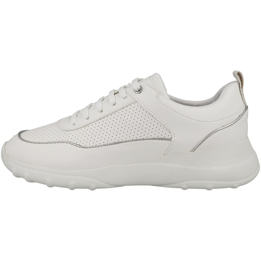 Geox Mädchen D Alleniee Sneaker, 36 EU Off White