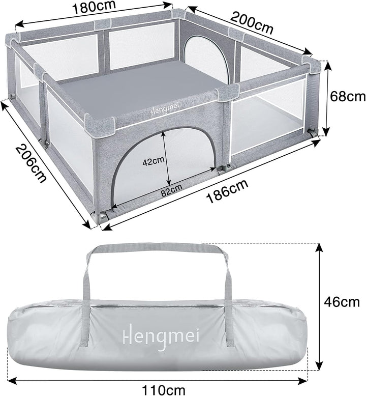 Aufun Laufstall Baby Laufgitter Absperrgitter, XL Kleinkinder grosse Sicherheitsspielplatz, Schutzgi