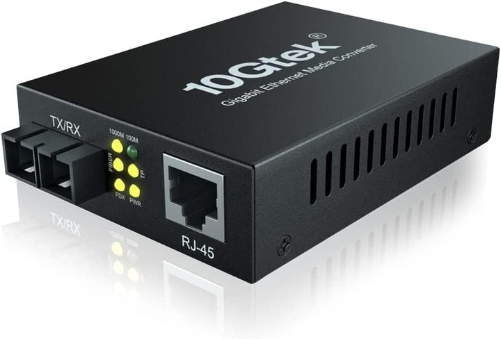 Gigabit Ethernet Medienkonverter LWL, Glasfaser Multimode SC Media Convertor mit 1Gb SFP SX Transcei