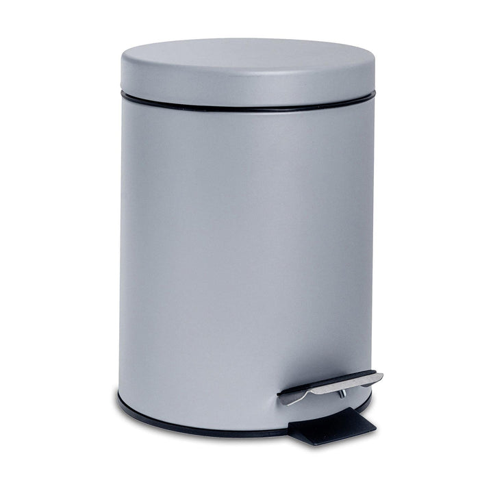 Harbour Housewares Runde Badezimmerpedalbehälter - 3L - Matt Grey Grau, Grau