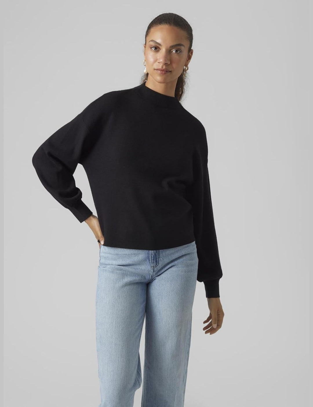 VERO MODA Female Strickpullover VMNANCY Pullover XS Schwarz, XS Schwarz
