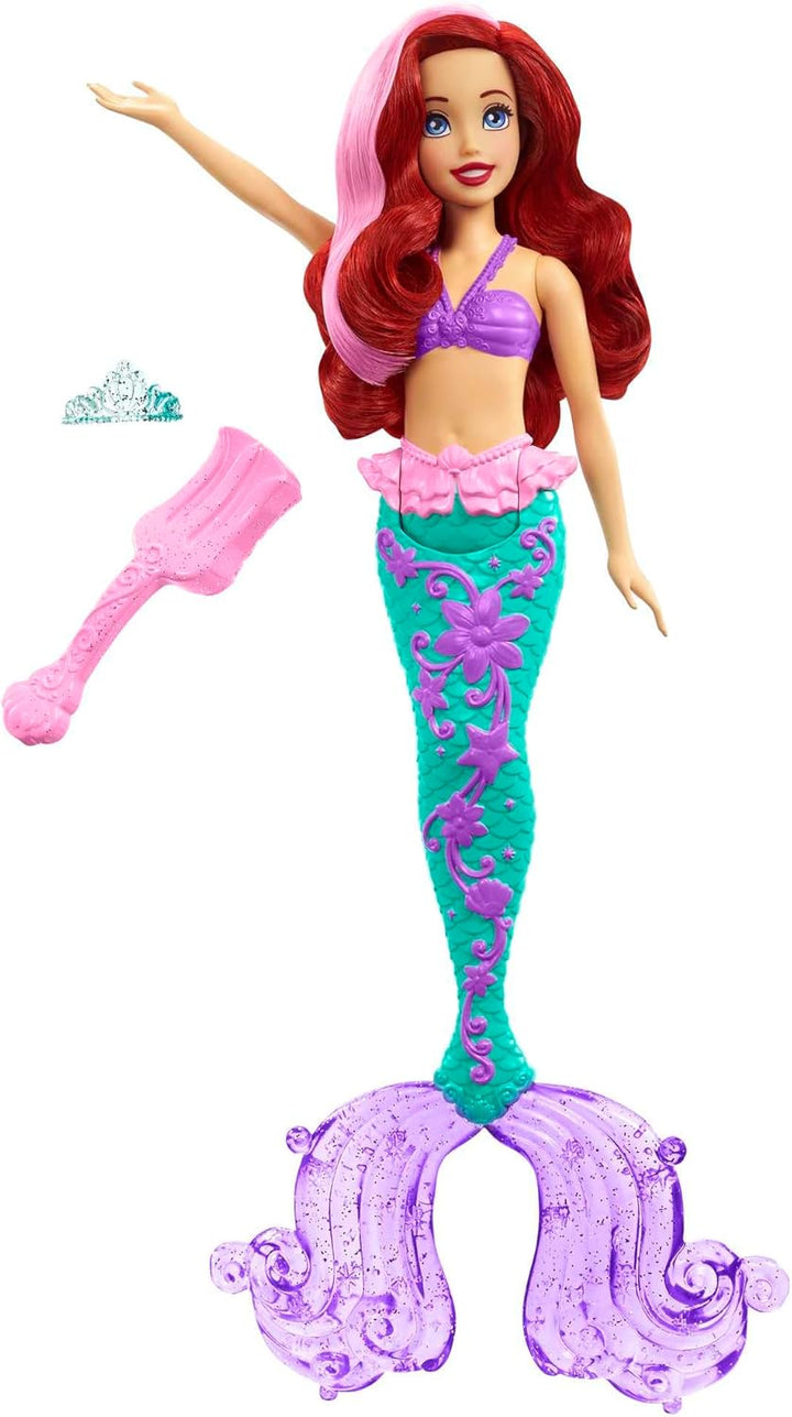 Mattel Disney Prinzessin Arielle die Meerjungfrau Puppe, Meerjungfrau Spielzeug, Schwanzflosse verän