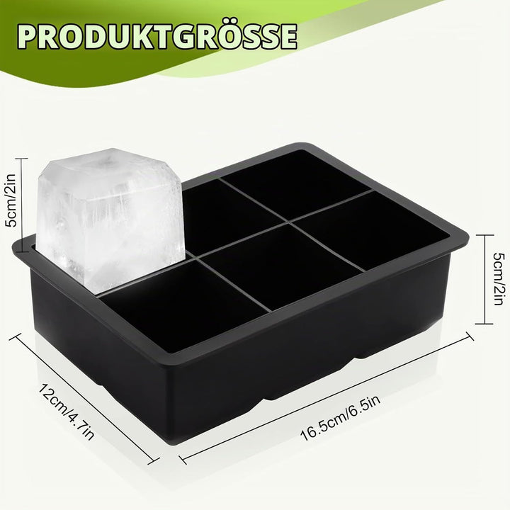 Sinnsally Eiswürfelform Silikon,XXL Eiswürfelform Eiswürfelformen &amp; Eiswürfelschalen mit Deckel,Eisk